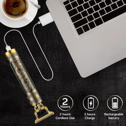 Men's Golden ABS Alloy Trimmer Rechargeable Waterproof And Hight Efficiency With Pop Up Trimmers