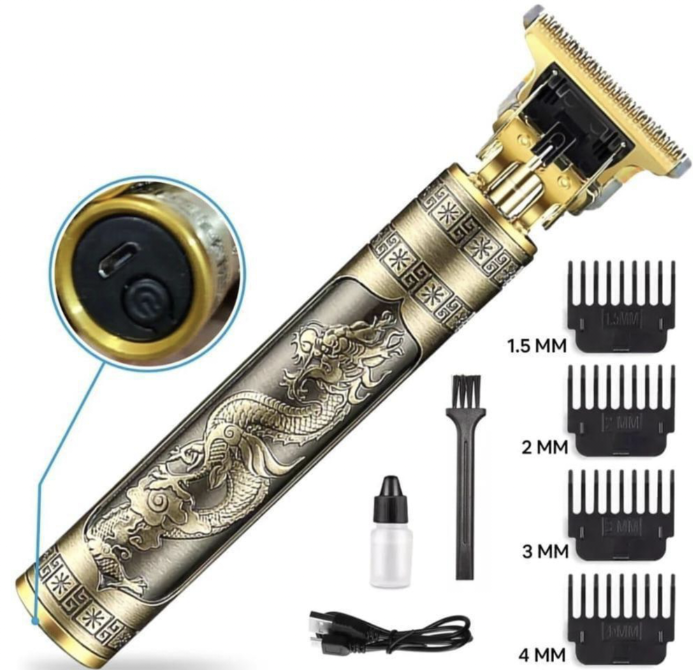 Men's Golden ABS Alloy Trimmer Rechargeable Waterproof And Hight Efficiency With Pop Up Trimmers